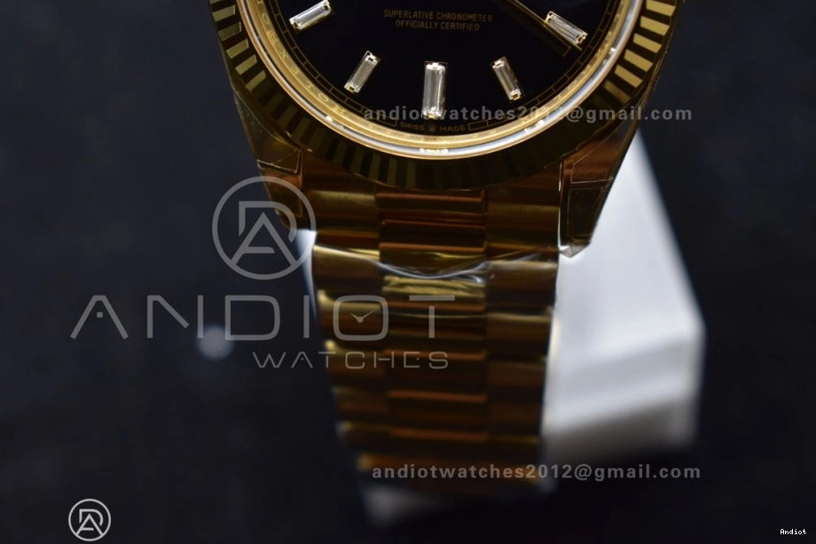 on (Gain THBF Date 1:1 Day Crystal Best 40 Dial Edition Weight) Black VR3255 Bracelet 228238 YG President 1120